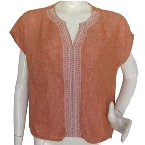 House Of Harlow 1960 Embroidered Orange Women's Top